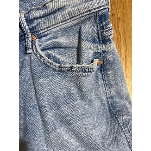 Mother High Waisted Rascal Ankle Slit Flip Blooming Flowers Size 28 - Picture 11 of 12